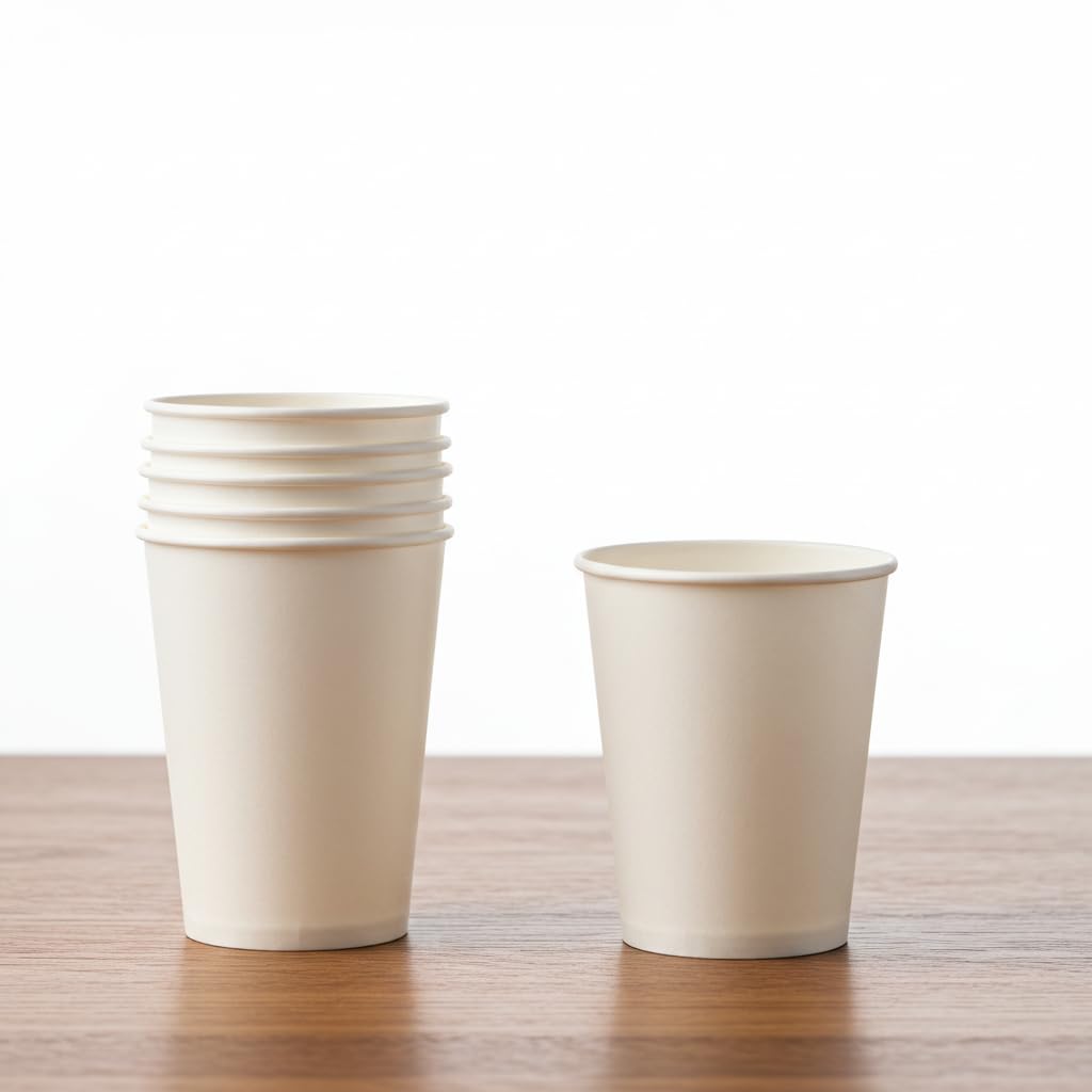 EAP 1000 X 12oz (340ml) Single Wall White Disposable Paper Cups | for Hot and Cold Drinks | Sturdy,Insulated, Leak-Proof | Coffee Cups | Tea Cups | Party Cups | Perfect for Personal, Business