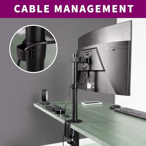 Image of BIG VUE Height Adjustable Monitor Arm | Desk Mounted Stand for 13 to 38 Inch LED /LCD TV, Monitor | +90 to -90 Degree Tilting Angle, 360 Degree Swivel | Load Capacity Upto 9 Kg