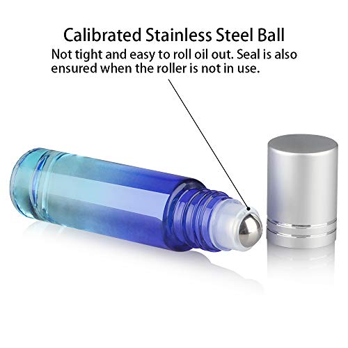 10ml-Colorful-Essential-Oil-Roller-Bottles-Set-with-Stainless-Steel-Balls-Tomorotec-Home-Ultra-Thick-Roller-Bottle-for-Oil-with-Opener-and-Droppers-20-Pcs