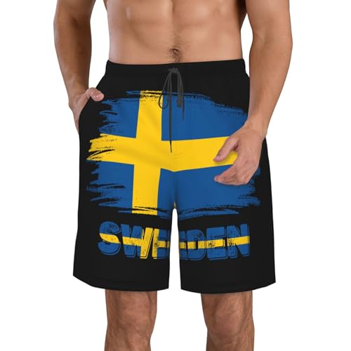 Boardshort étanche et respirant au motif de drapeau suédois