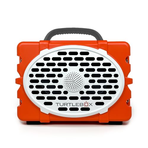 Image of Turtlebox Original Gen 3: Portable Outdoor Bluetooth Speaker - Ultra-Loud (120dB), Waterproof (IP67), Rugged, Impact-Resistant, 3-Day Battery | Party Mode: Unlimited Pairing Stereo, Orange /Gray