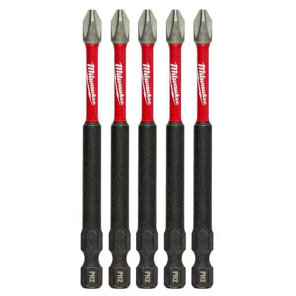 ELECTRIC TOOL 48-32-4564 Shockwave 3-1/2" Power Bit Phillips #2 5 Pack