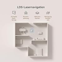 XIAOMI H50 Saugroboter mit Wischfunktion und Anhebbarem Mopp, 10.000Pa Saugleistung, Anti-Tangle-System, Selbstreinigender Mopp & Station, LDS-Navigation, Automatische Entleerung, App& Sprachsteuerung – Ansicht 7