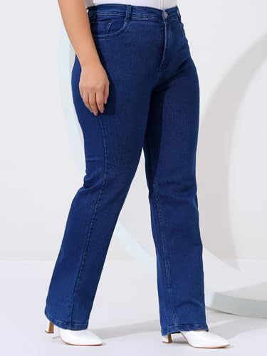 Image of Nifty Women's High Rise Denim Stretchable Straight Fit Plus Size Jeans
