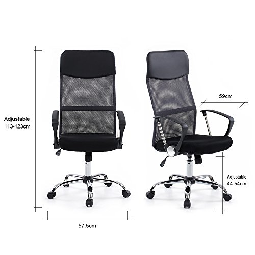 IKAYAA Sedia da Ufficio Girevole ergonomica Mesh