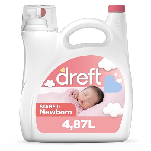 Dreft Stage 1: Newborn Hypoallergenic Liquid Baby Laundry Detergent (HE), Natural for Baby, Newborn, or Infant, 92 Oz (64 loads), Packaging may vary - Image 5