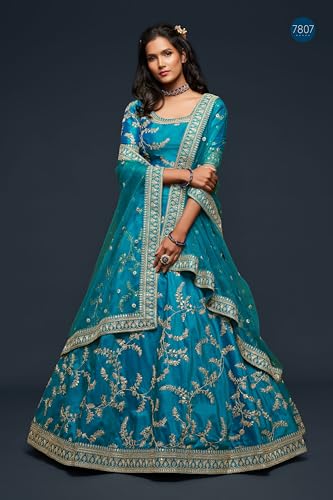 Indian Women's Designer Embroidery Work Bridal Lehenga Chaniya Choli Ready to Wear Party/Wedding Wear Lehengas TMV4