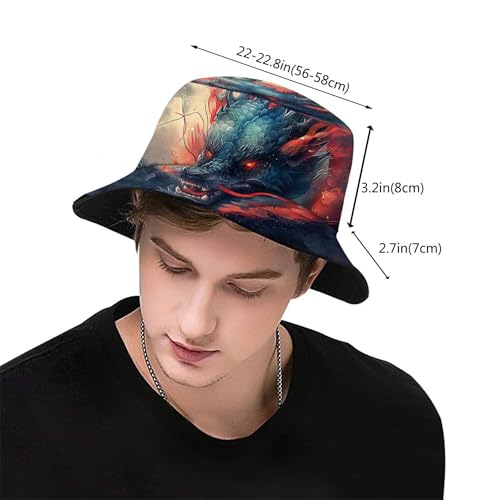 Image of Bucket Hat for Women Men, Fashion Print Outdoor Beach Hat Packable Sun Cap for Travel Hiking