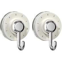 LinMei 2PCS Suction Cup Hooks Heavy Duty Removable and Reusable, No Drills No Residue for Bathroom, Kitchen, Shower, Glass & Tile Multi-Color