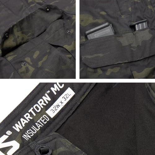 VIKTOS Men's Wartorn MC Durable Warm Microfleece Lining Insulated Tactical Pants w/Thigh Cargo Pocketing & Padded Waistband3