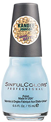 Sinful Colors Professional Nail Polish Kandee Johnson Vintage Matte Collection #2269 Candy Hearts (Powder Blue Matte)