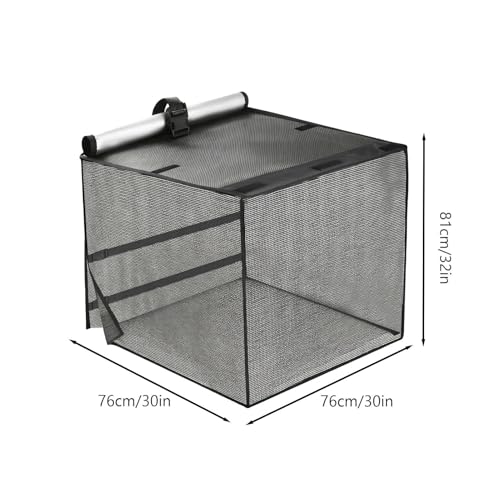 Cache pour unité de climatisation extérieure avec toit imperméable et grille - 5