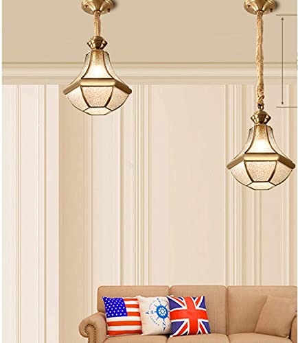 Plafonnier de chambre moderne en cuivre avec suspension pour salle de bain - 6