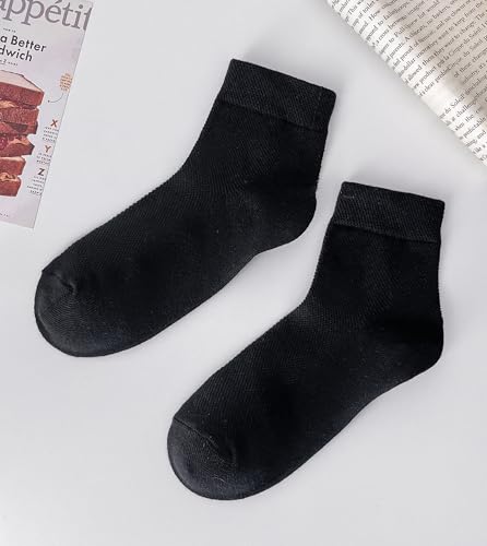 Women's Ankle Mesh Socks, 6-Pack White/Black/Skin/Gray Summer Thin Breathable Crew Socks, 5-8, 9-114