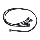 Länge: 0,6m Phobya Y-Kabel 4Pin PWM auf 4X 4Pin PWM 60cm - Schwarz Kabel Lüfterkabel und Adapter