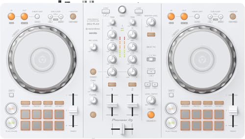 Image of Pioneer DJ DDJ-FLX4 2-deck rekordbox and Serato DJ Controller - White, Limited Edition