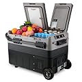 Kohree 12 Volt Car Refrigerator, 42 Quart (40L) Dual Zone Car Fridge, Portable Refrigerator Dual Door -4?-68? Electric Cooler Portable Freezer 12/24V DC and 100-240V AC for RV, Camping, Travel