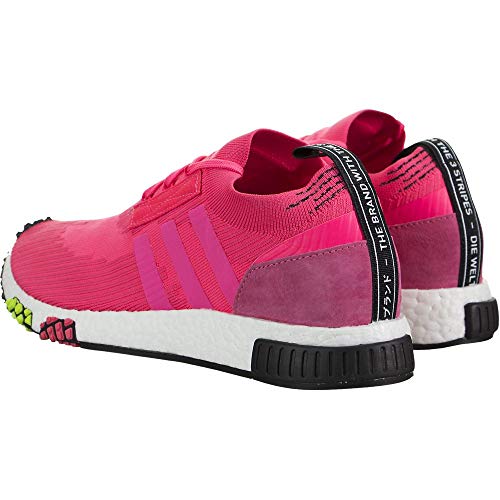 adidas Men's NMD_Racer Primeknit Solar Pink/Solar Pink/Core Black Running Shoe 12 Men US4