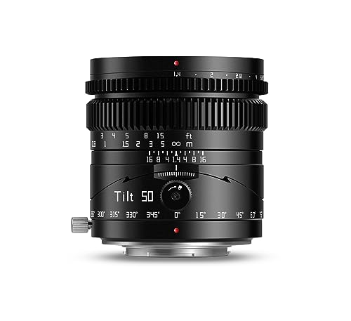 TTArtisan 50mm F1.4 Tilt Metal Bodied Lens Compatible with Micro Four Thirds M43 Mount - Black
