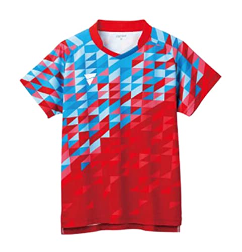 VICTAS (ヴィクタス) 卓球 ユニフォーム ゲームシャツ ウェア ユニセックスゲームシャツ V-GS220 512101 RD×BL(レッド×ブルー) 3XL