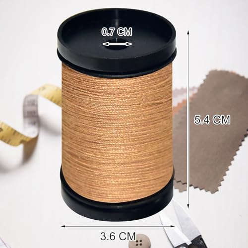 Hilo de costura Denim 2 carretes color marrón albaricoque miniatura 3