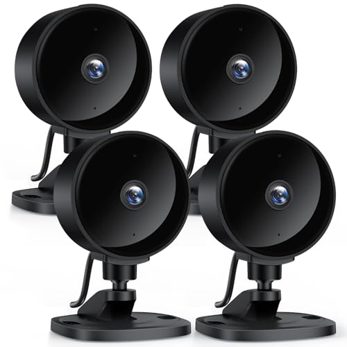 Surfola Cámara de Vigilancia WiFi Interior, 1080P FHD Cámara para Bebé/Mascotas con Detección de Movimiento y Sonido IA, Visión Nocturna, Audio Bidireccional, App, Alexa y Google Home, 4 Pack