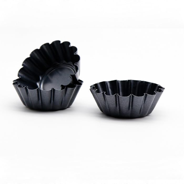 zalati Tart Pans 12pcs Tart Molds Carbon Steel FDA Certified Anti-Stick Tray for DIY Bakeware Kitchen - Image 3