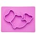 Baby Placemat Silicone Lilly’sLove " THE MERMAID PAD" This Mini Mat Mermaid Fish toddler plates fits in Ziplock bag, Making it the BEST Silicone Place Mat (gentle pink)