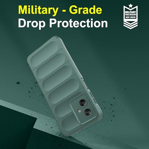 Image of amazon basics Back Case Cover for Moto G64 5G (Silicone Dark Green)