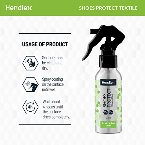 Hendlex Shoe Sneaker Protector Waterproof Spray for Shoes 3.38 oz