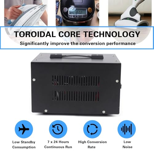 Image of Voltage Converter Transformer, 3000W Step Up /Down Transformer Converter 220V to 110V or 110V to 220V Power Converter, Circuit Break Protection, 5V USB Port, CE Certified (3000W)