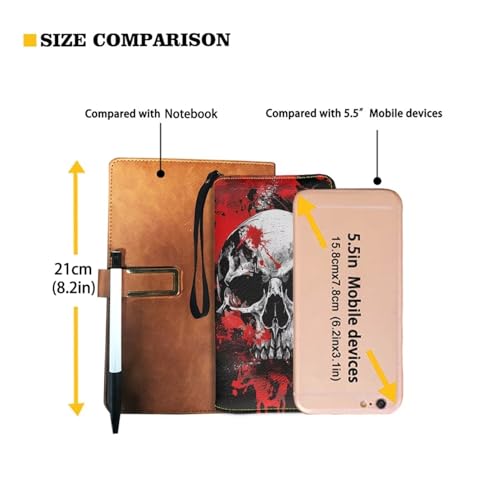 Leather Wallets for Men Gothic Skeleton Wallet Purse Coin Pocket Clutch Bag Birthday,Valentine's Day,Memorial day,Festival Gift3