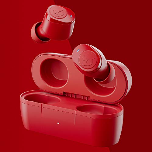 Image of Skullcandy Jib True Wireless Earbuds with 22 Hours Total Battery, IPX4 Sweat and Water Resistant, Use Either Bud Solo, Dual Microphones, Noise-Isolating Fit,Call, Track and Volume Control (Golden Red)