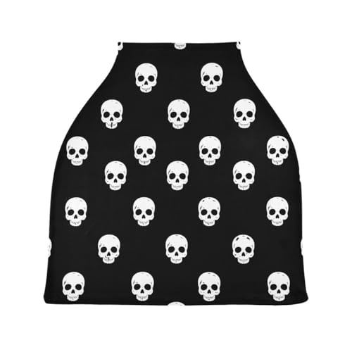 Image of Nursing Cover Skulls Seamless Pattern Breastfeeding Soft Carseat Canopy Multi Use for Baby Car Seat Covers Canopy Shopping Cart Cover Scarf Light Blanket Stroller Cover