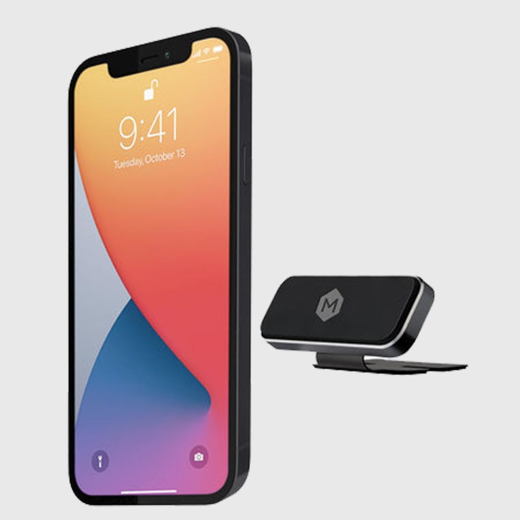 Simpl Mag Rectangular Dash Mount - Compatible with iPhone 12-17 & iPhone Air, Galaxy, Smartphone, Universally Compatible with Caseco, Otterbox, Defender and UAG Cases.