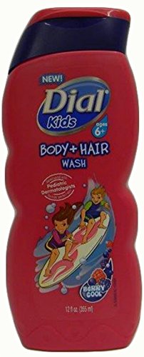 Dial Kids Body + Hair Wash, Berry Cool, 12 Ounce (Pack of 6)