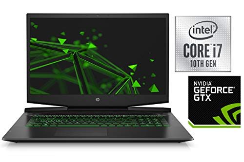 Pavilion 17-CD02 Ordenador portátil Core i7-9750H, 16 GB DDR4-RAM, 256 GB SSD, 1000 GB HDD, Windows 10, pantalla Full HD mate de 17,3 pulgadas (44 cm), CAD/Gaming