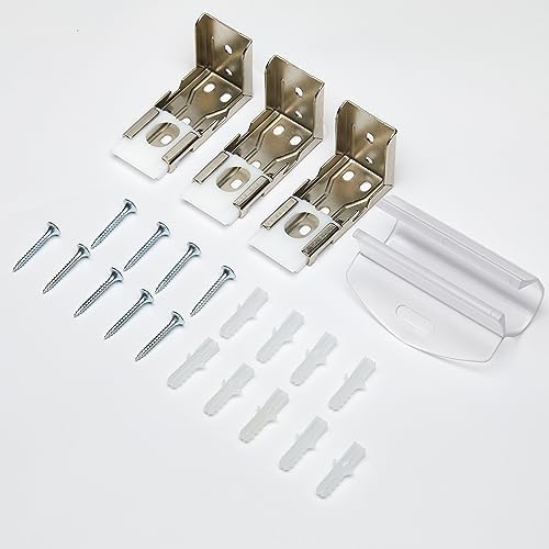 Persilux Cordless Zebra Blinds with New Cassette (Fabric Insert) Accessories Metal Mounting Brackets Replacement Fittings Window Treatment Repair Kit
