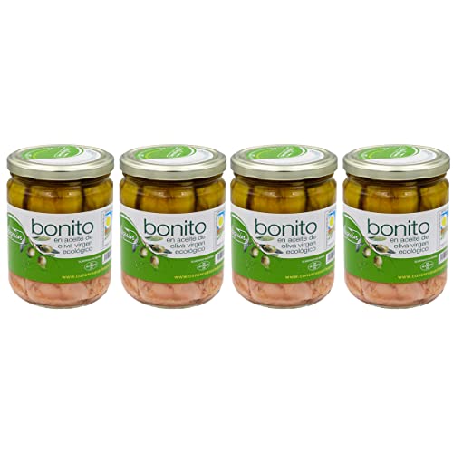 ARLEQUIN Bonito del Norte en Aceite de Oliva Virgen Extra, Pack 4 tarros de 400 gr (1600 grs)