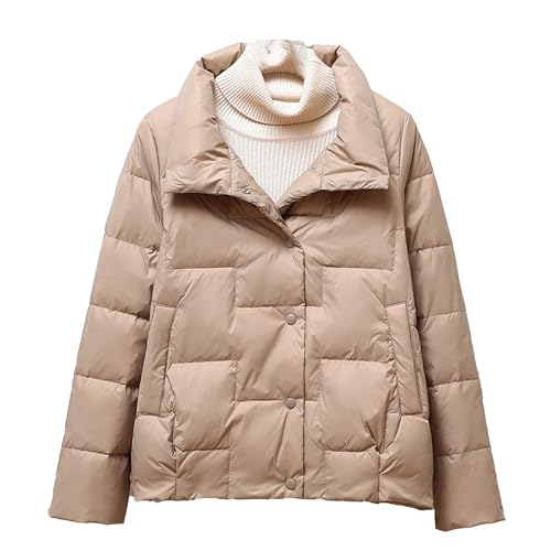 Veste courte légère en duvet de canard pour femme contre le froid sans s'alourdir