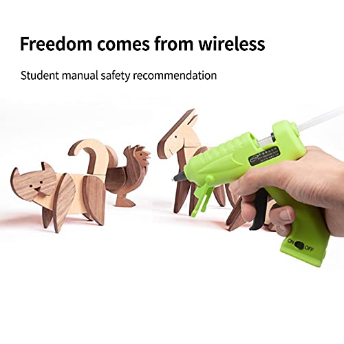 Jadeshay Pistola de silicone quente recarregável USB bateria sem fio usa bastões de cola quente de 7
