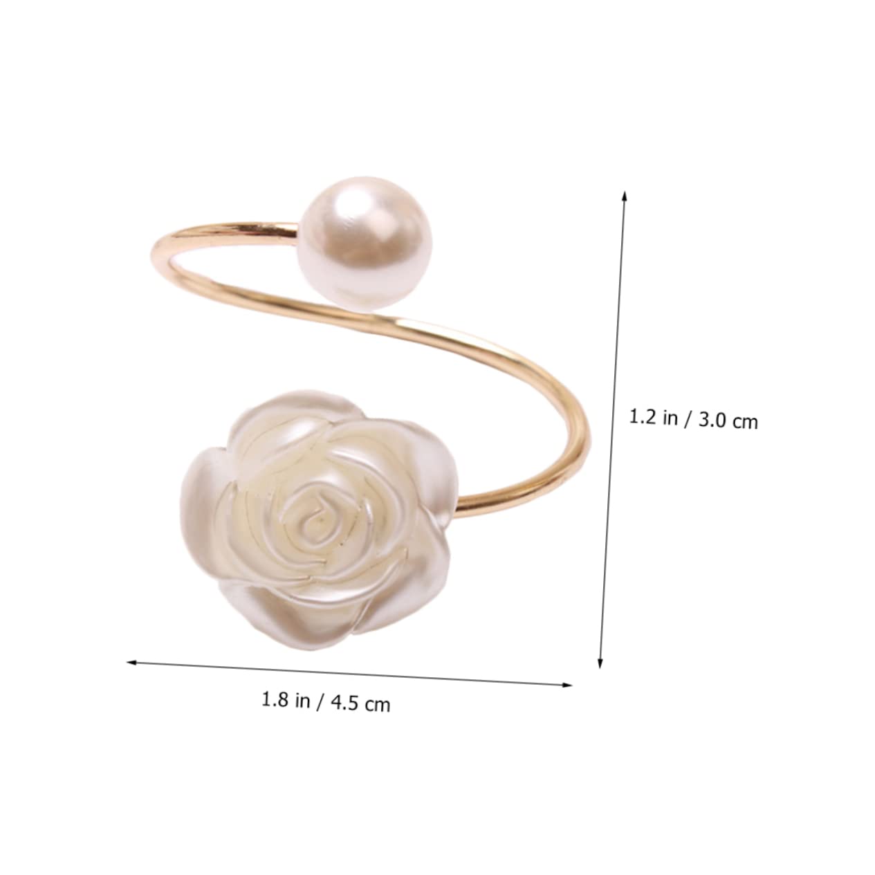 Mobestech 18stücke Teiliges Alloy Napkin Mit Perlen Und Rosen-Design Serviettenringe Für Hochzeiten Weihnachten Partys Und Besondere Anlässe