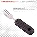Sammons Preston 61234 Sure Grip Stainless Steel Dinner Fork with Thick Rubber Handle, 8