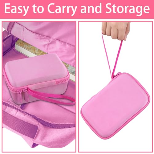 Aenllosi Hard Camera Case for Dylanto/Meetrye/Anchioo Kids Camera Instant Print,Camera Bag for Toddler Video Camera & 6PCS Print Camera Paper Refills Roll(Only Case,Pink)