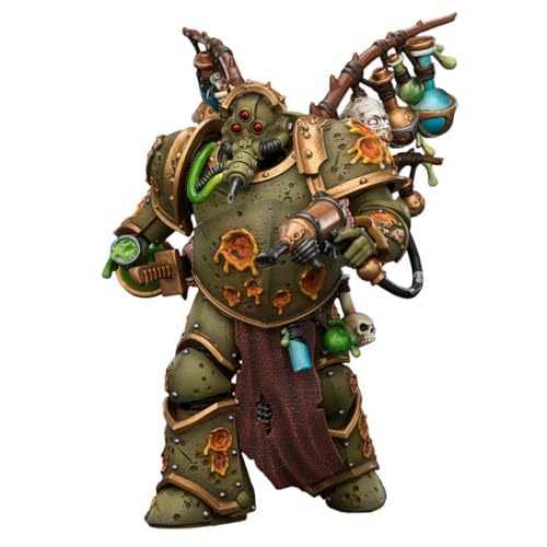 Image of JOYTOY Death Guard Warhammer 40K 1 /18 Action Figures Death Guard Biologus Putrifier with Injector Pistol and Hyper Blight Grenades Collectible Gift Model Birthday Gifts 15+, JT03981