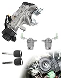 Radvik Ignition Switch Lock Cylinder Assembly with Door Lock Cylinders Compatible with 2003-2008 Honda Accord CRV FIT Odyssey Civic, Replace# 35100-SDA-A71 06350-SAA-G30(with Chip ID48 Keys)