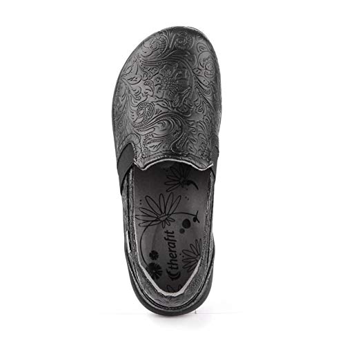 Therafit Annie Women's Slip Resistant Leather Slip On - for Plantar Fasciitis/Foot Pain4