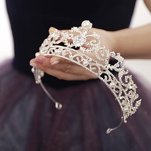Accesorios para el cabello de diamantes de imitación y perlas para novias 4