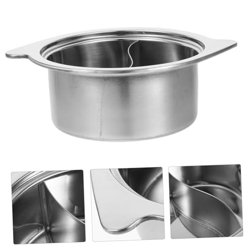 Marmite hot pot finie les disputes de bouillon grâce au diviseur inoxydable argenté - 8