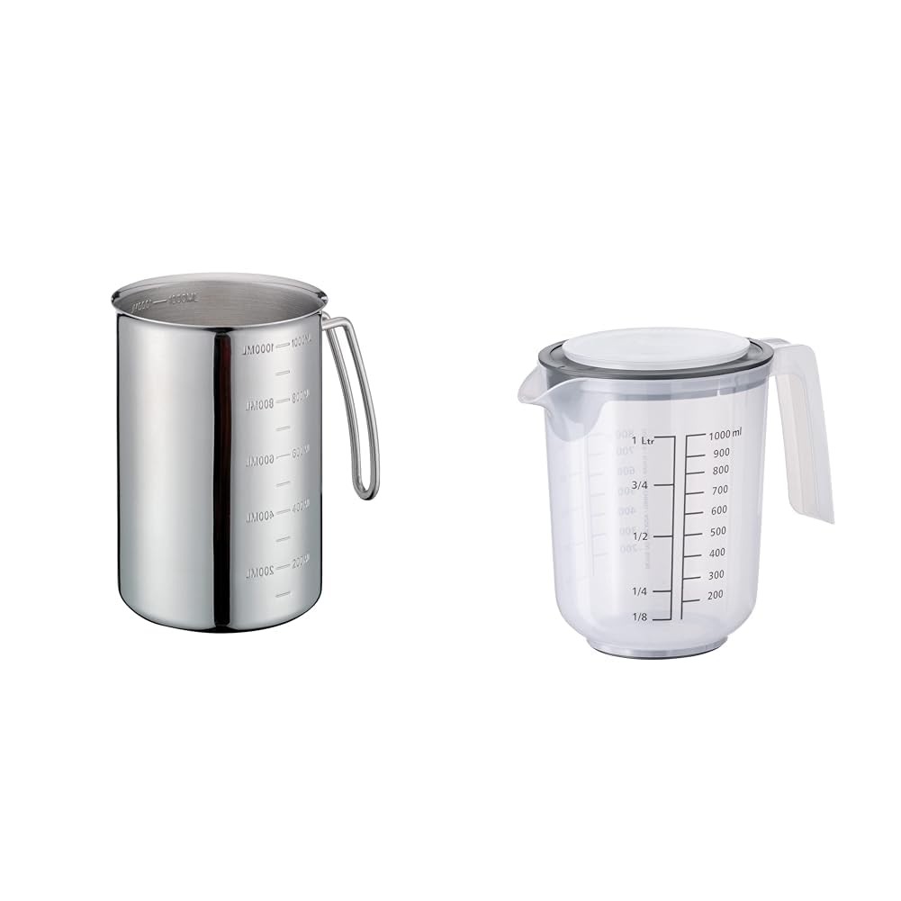 Edelstahl Kaffee Messbecher 100ml - Mit Doppelauslauf & 3 Skalen Für Präzision